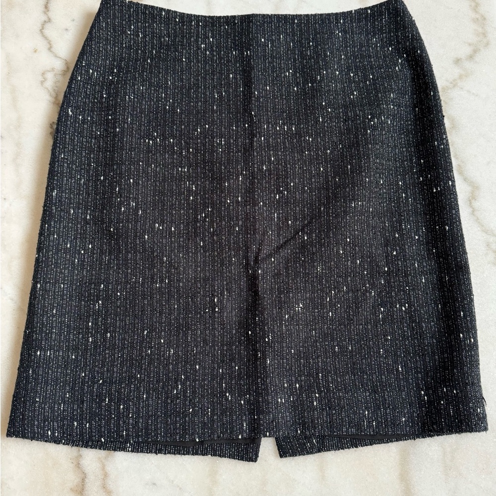 Anne Klein Black and White Tweed Skirt